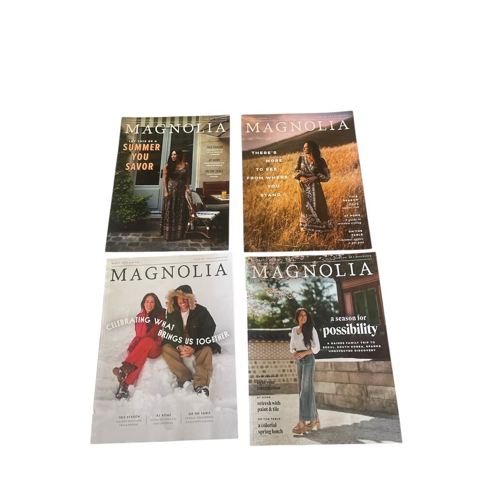 Joanna Gaines Th  Magnolia Journal Magazines Summer, Fall, Winter 23 & Spring 24